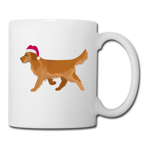 Holiday Golden Retriever-Coffee/Tea Mug - white